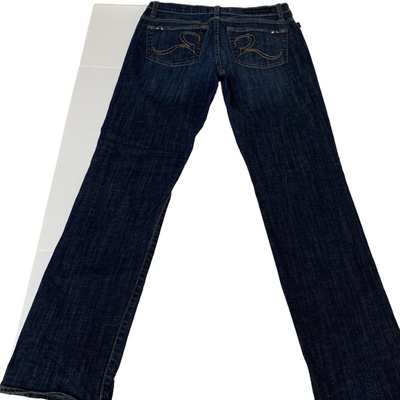 Rock & Republic jeans Jeans Women's 8 dark wash studded Sadie Straight Leg VTG - Picture 7 of 14